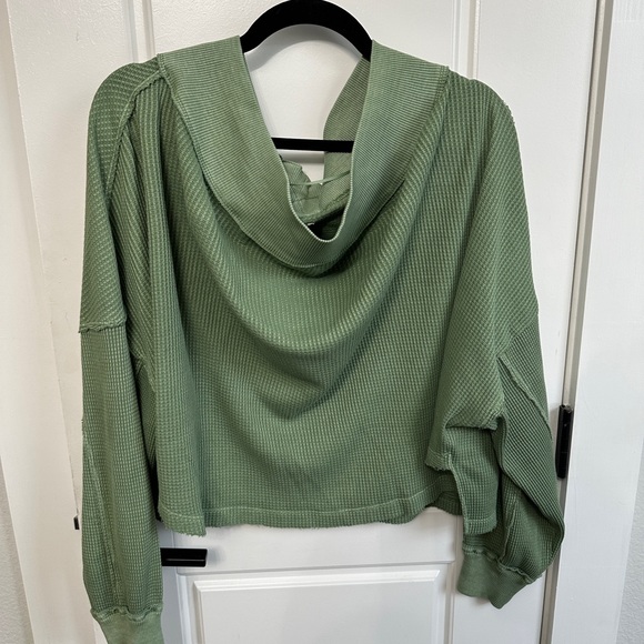 Free People WE THE FREE Women's Close To You Waffle Knit Top NWOT - Picture 6 of 7